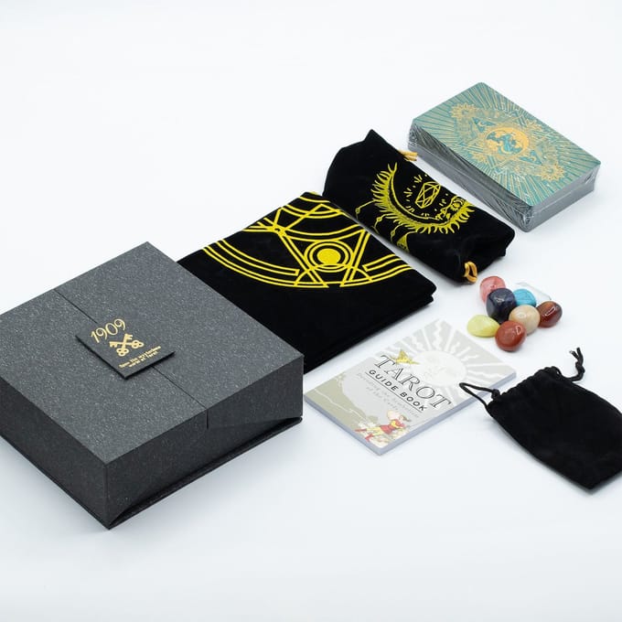 Goud & Turquoise Tarot Geschenkset