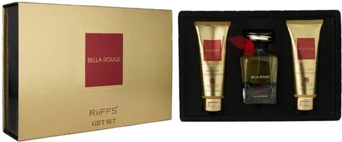 RIIFFS Bella Rouge Giftset 3 pcs - 100 ml EDP + Bodylotion 100 ml + Showergel 100 ml