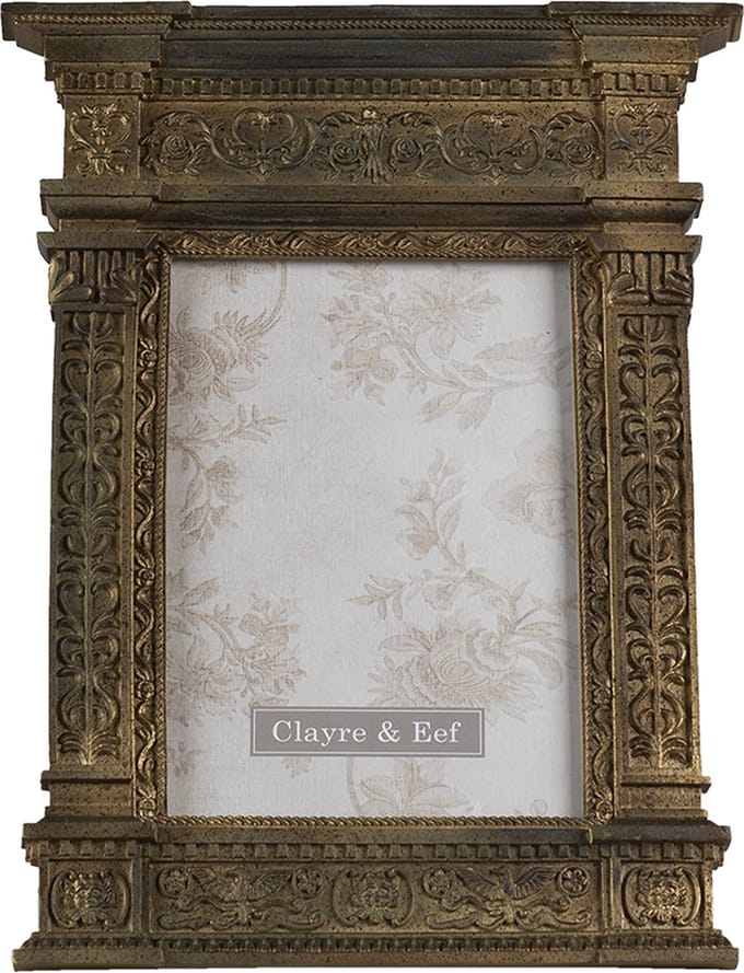 Clayre & Eef Fotolijst 13x18 cm Goudkleurig Polyresin