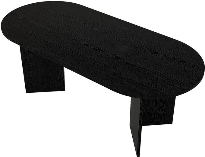 Vente-unique Eettafel 8 personen - Zwart - TOPANIA