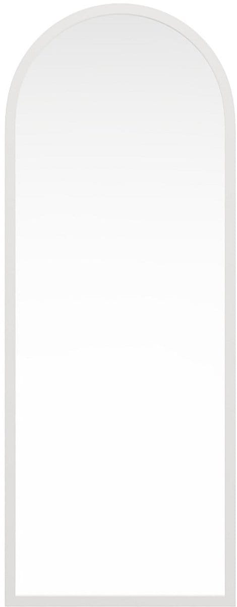 Vente-unique Grote boogspiegel in paulowniahout - H 170 x B 65 cm - Wit - SHANGI