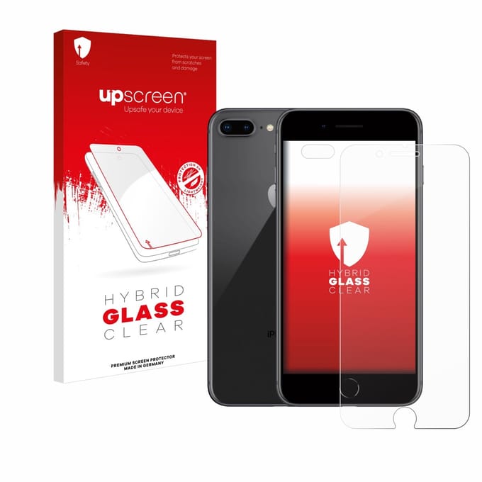 upscreen - Screenprotector voor Apple iPhone 8 Plus (Voor+Camera) - Folie Beschermfolie Beschermglas transparant