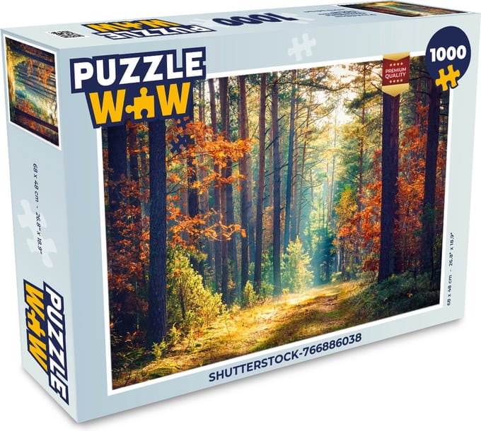 Puzzel Bos - Zon - Natuur - Herfst - Legpuzzel - Puzzel 1000 stukjes volwassenen
