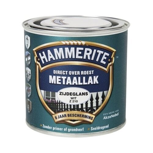 Hammerite Metaallak Direct over Roest Zijdeglans - Z210 Wit