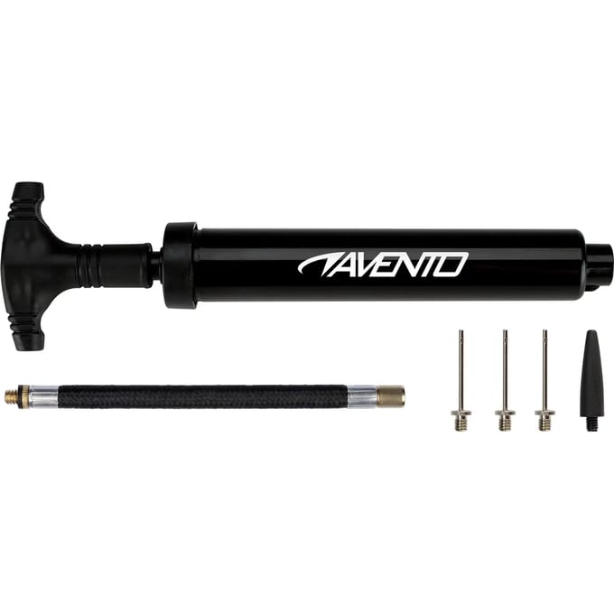 Avento Ballenpomp - Voetbalpomp met extra naalden - Double Action - Zwart/Wit