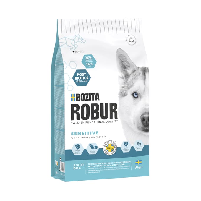 Bozita Robur Sensitive graanvrij rendier - 3 kg