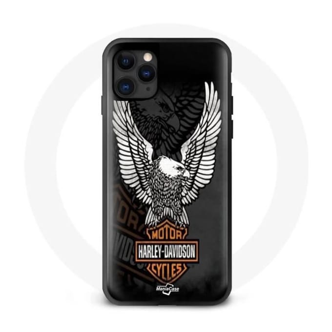Coque maniacase pour Iphone 12 Pro logo Harley Davidson noir