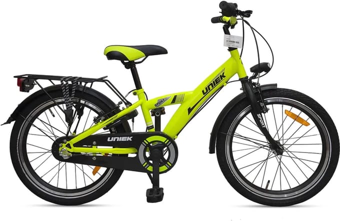 Kinderfiets Uniek 3S 20'' Geel/Zwart