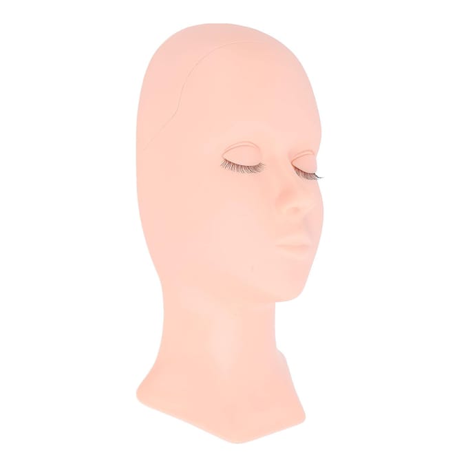 Wimper Mannequin Hoofd Siliconen Verwijderbaar Ooglid Realistisch Multifunctioneel Make-up Oefen Mannequin Hoofd white