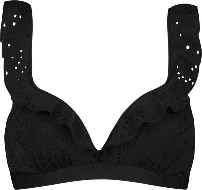 Beachlife Black Embroidery Dames Bikinitopje - Maat E40