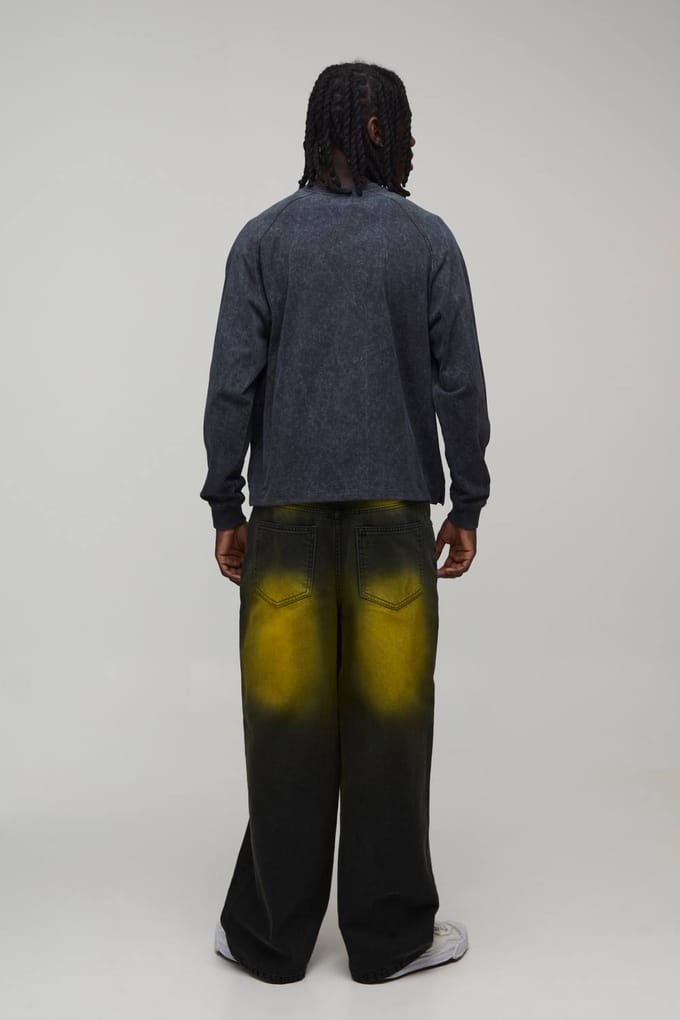 Baggy Groen Getinte Jeans | Black | Size 28S