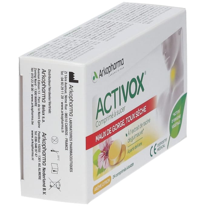 Activox Zuigtablet Keelpijn & Droge Hoest 24 Zuigtabletten