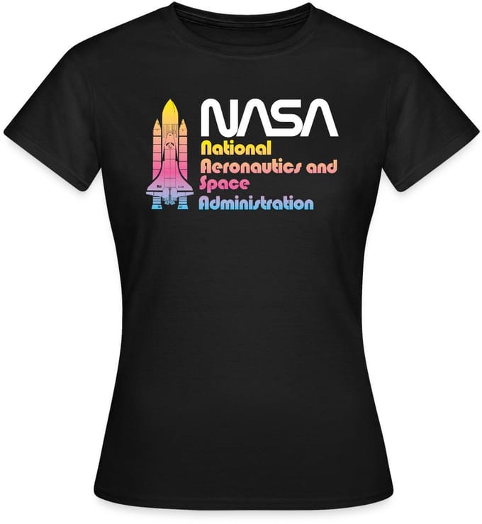 NASA National Aeronautics And Space Administration T-Shirt Dames