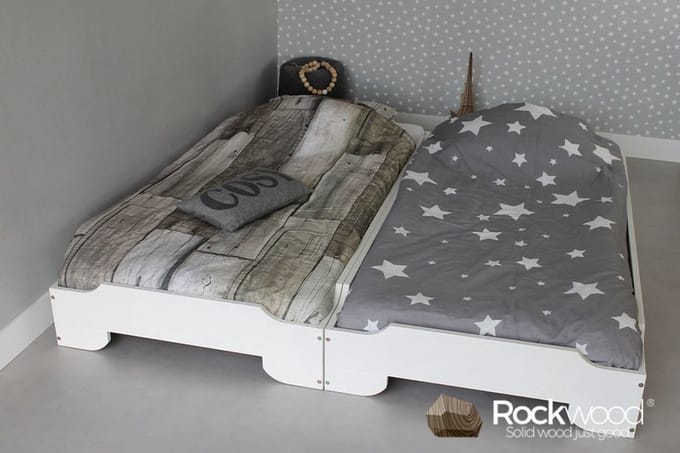Rockwood® Montessori Vloerbed Twins Wit 2 bedden