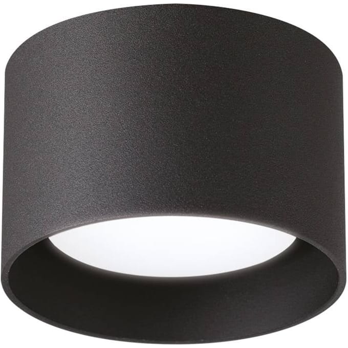 Ideal Lux downlight Spike Rond, zwart, aluminium, Ø 10 cm