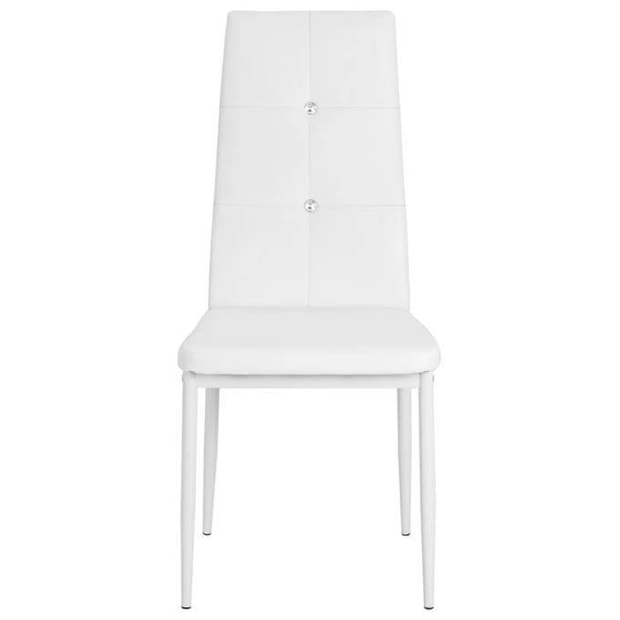 vidaXL - Eetkamerstoelen - 4 - st - kunstleer - wit