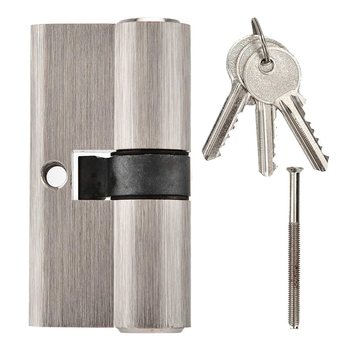 Koperen Dubbele Open Cilinder Anti-diefstal Houten Deurslotcilinder(L=60mm(30/30)) gray