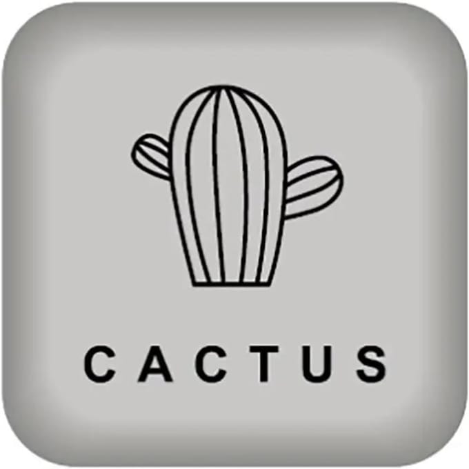 Deurstopper - Wandbeschermer - Botsingen Vermijden - Zelfklevend - 45 cm - Grijs Cactus