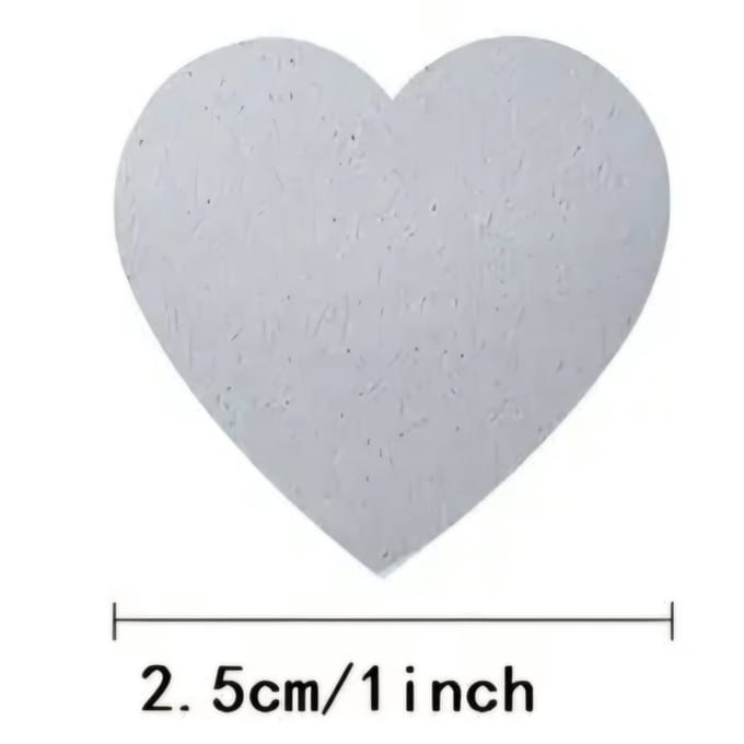 30 krasstickers HARTJE zilver -2.5cm