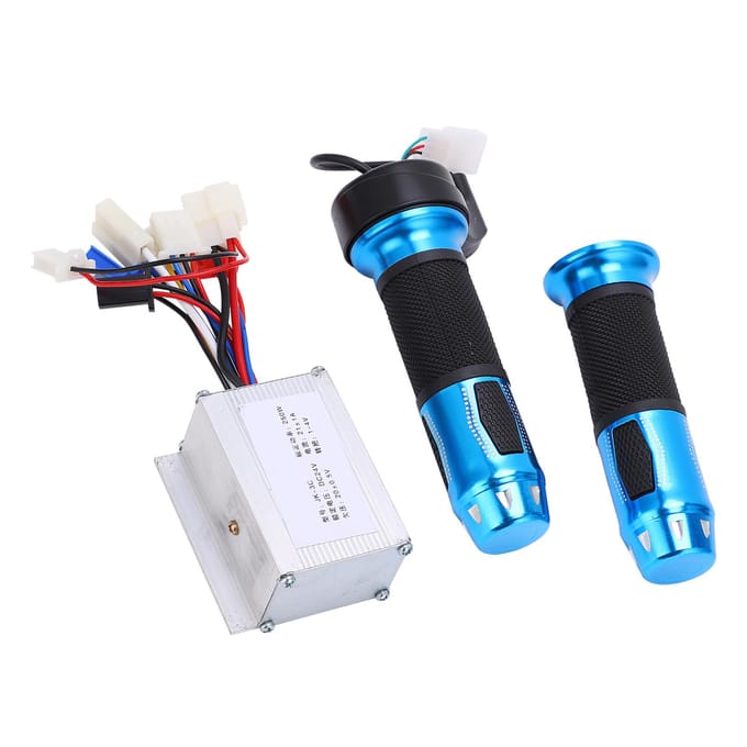 24V 250W Elektrische Fiets Controller Kit Blauw Kristal Draaigas Accelerator black