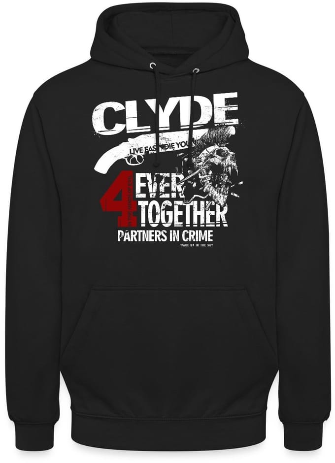 Bonnie And Clyde Partnerlook Skull Love Hoodie Unisex