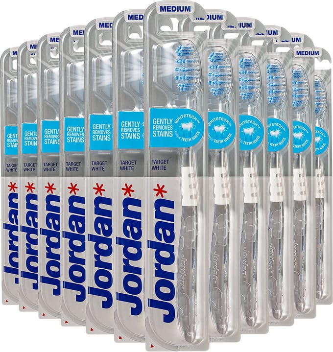 Jordan Tandenborstel Target White Medium - 12 x - Voordeelverpakking