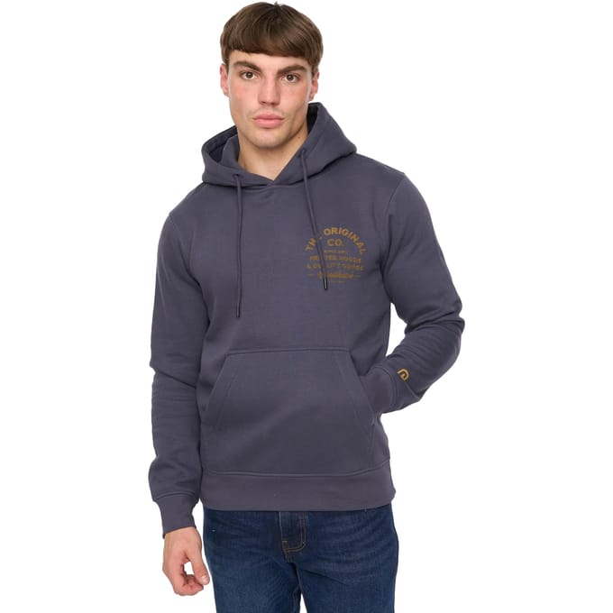 Crosshatch Heren Shoptown Hoodie (Marineblauw)