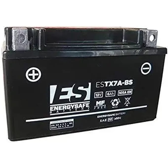Motorfiets accu Energy Safe ESTX7A-BS 12V/6AH