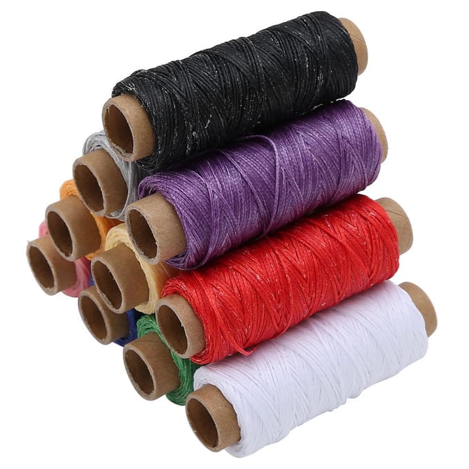 10 Couleurs Fil Ciré 150D 50 Mètres Cordon Ciré Accessoires Cousus Main DIY black