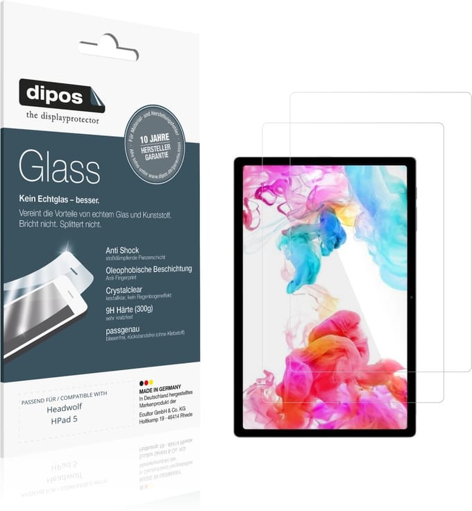 dipos – 2x Pantserfolie geschikt voor Headwolf HPad 5 | 9H Screenprotector