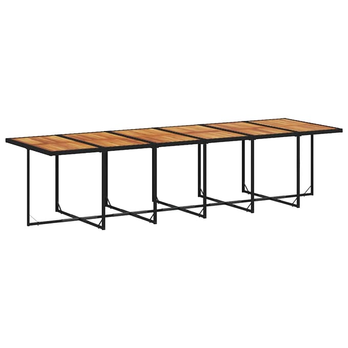 vidaXL - 13-delige - Tuinset - met - kussens - poly - rattan - zwart