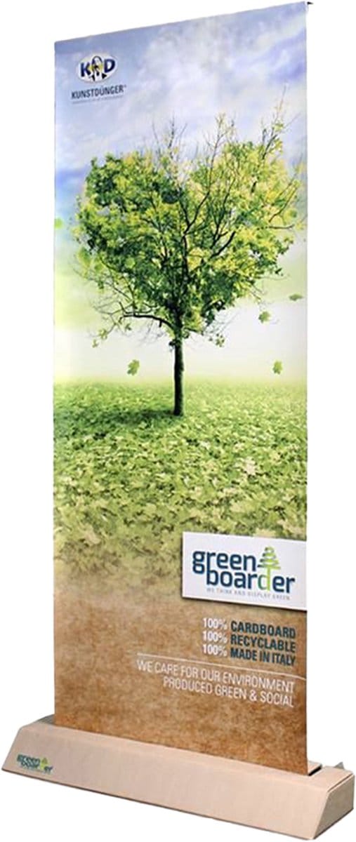Kartonnen roll-up banner - Compleet systeem - 200 x 74 cm - Kartent