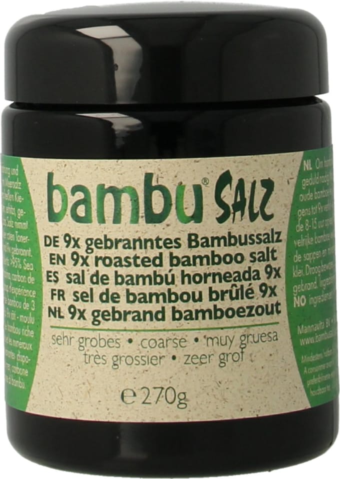 Bambu Salz Bamboezout zeer grof 9x gebrand 270 Gram