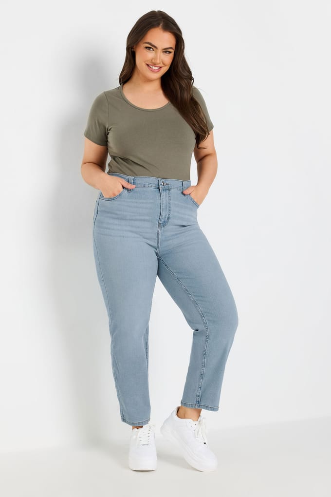 Yours Ruby Jeans Met Rechte Pijpen In Lichtblauw Size 48