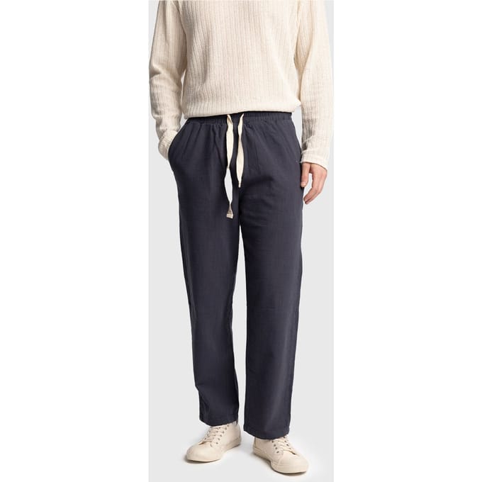 Rechtafstaande Broek met Touwtjes in de Taille