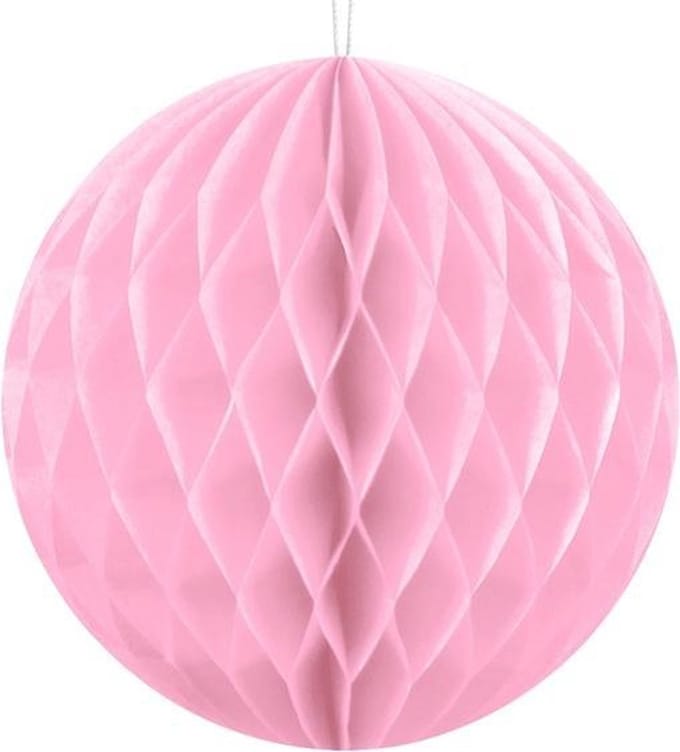 Honeycomb Bal Lichtroze 10cm