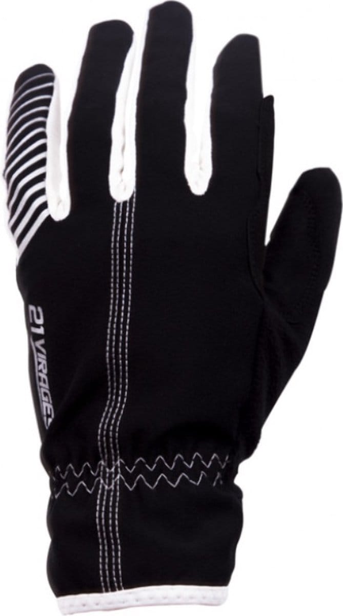 21Virages fietshandschoenen winter wind- en waterproof unisex Zwart wit-S