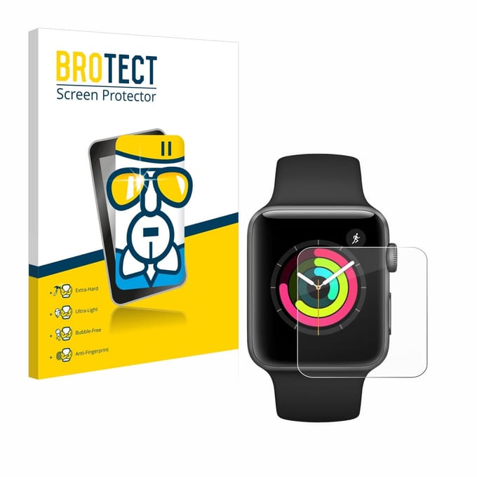 Screenprotector voor Apple Watch Series 3 (42 mm) Beschermglas transparant
