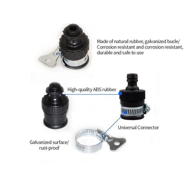 Universele kraanaansluiting Adapter Kraanadapter Snelkoppeling Multifunctioneel zwart