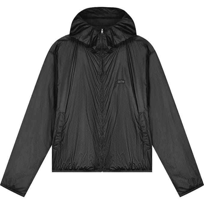 Windjas voor heren Shiny Nylon Jas zwart