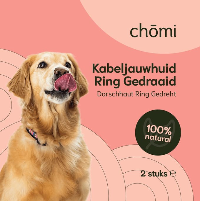 Kabeljauwhuid Ring Gedraaid - 200 gram - Paard