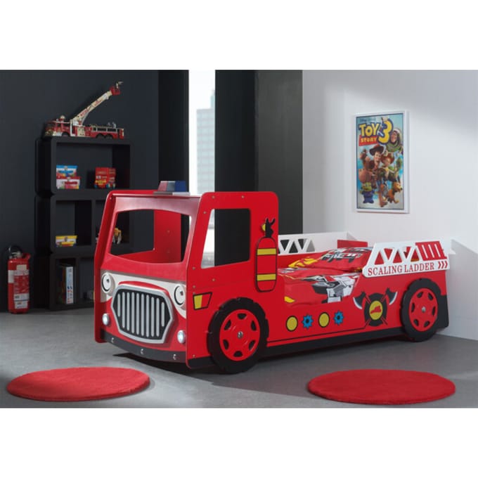 LUCEVI - Carbeds Fire Truck Bed 90x200cm - Rood