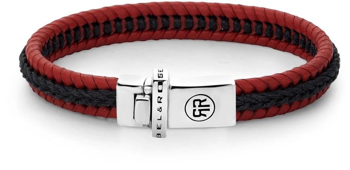 Rebel & Rose Dual Twisted Black-Red RR-L0138-S-19 cm