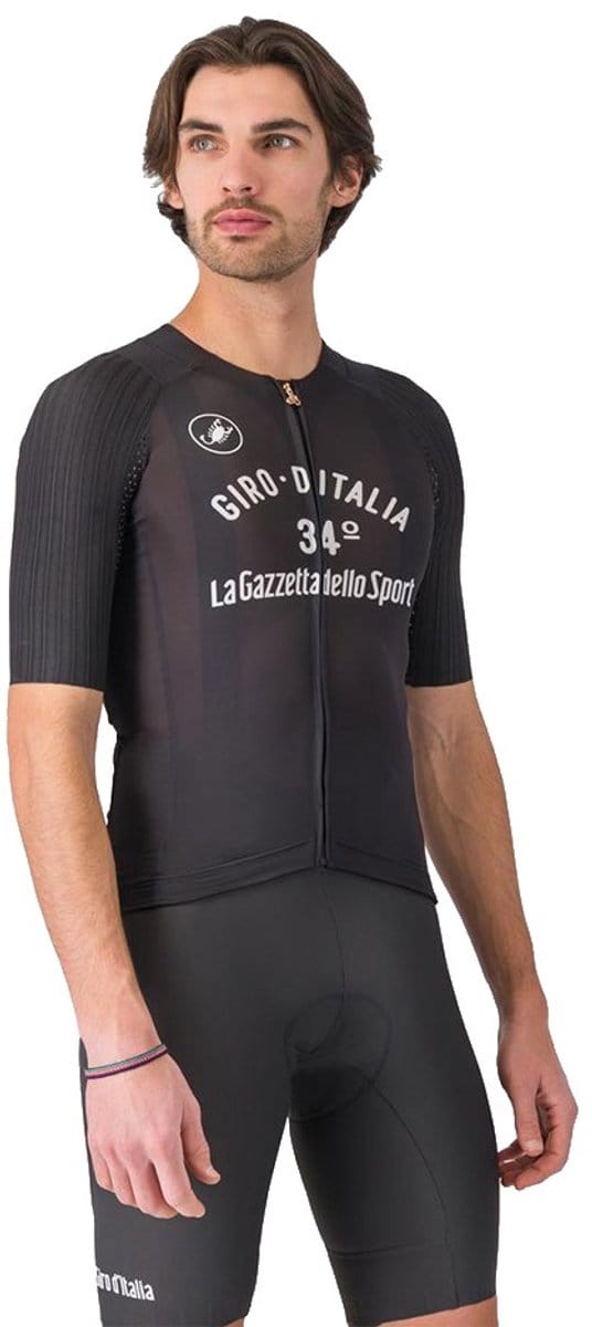 Castelli Vintage 34 Korte Mouw Wielertrui Grijs L Man