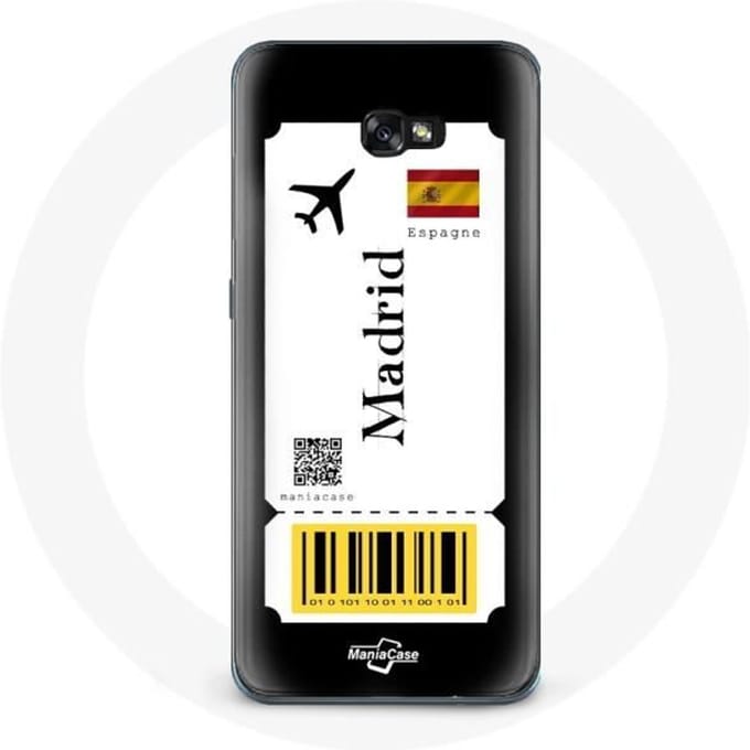 Case voor Samsung Galaxy A8 2016 Vliegticket Madrid Spanje