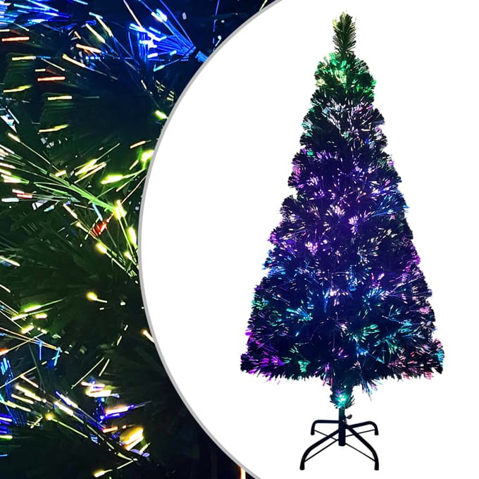vidaXL - Kunstkerstboom - met - standaard - 120 - cm - glasvezel - groen