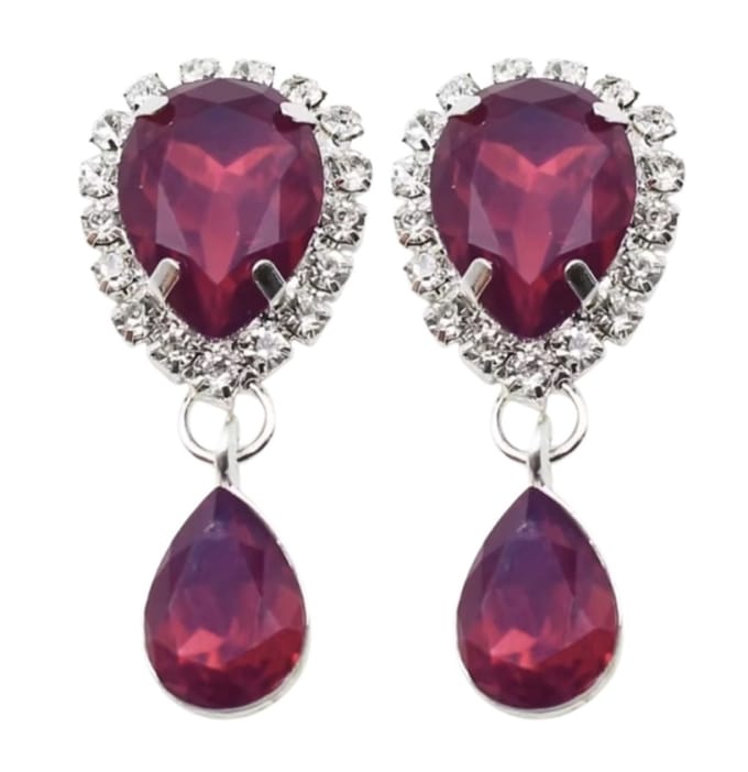 Clip Oorbellen Colatina Cherise Strass Kunststof