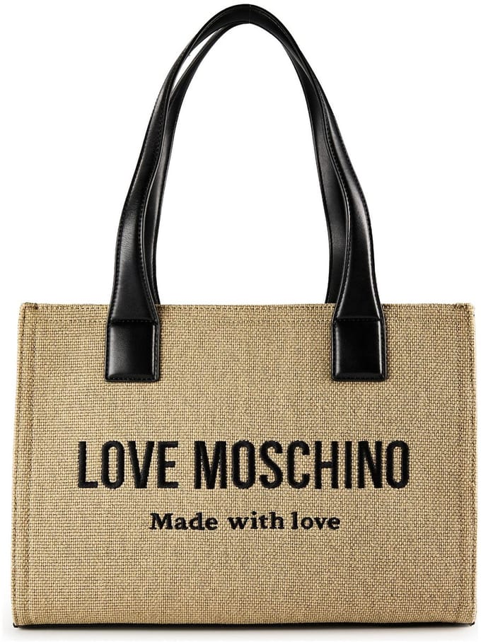 Love Moschino Cargo Canvas Shopper Tas 35 cm - 9 L - black - gold
