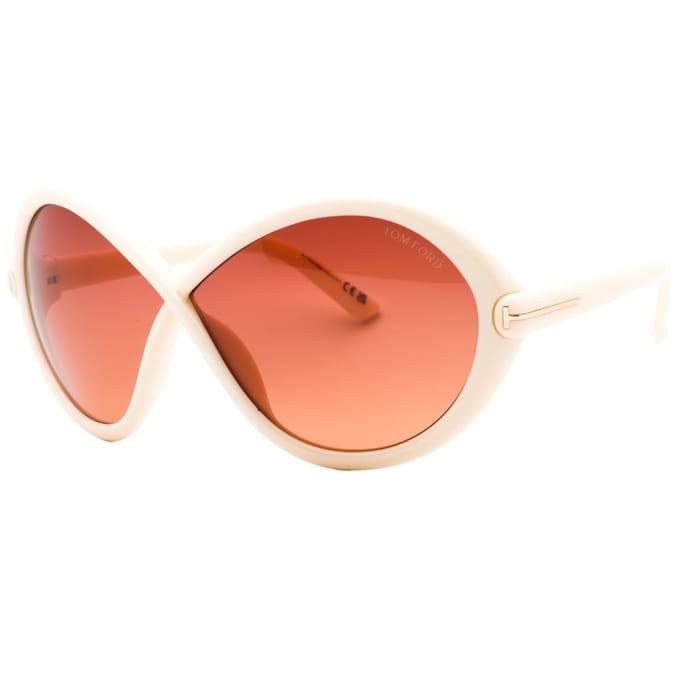 Tom Ford Gradient Bordeaux Lenzen Ivoor Montuur Zonnebril