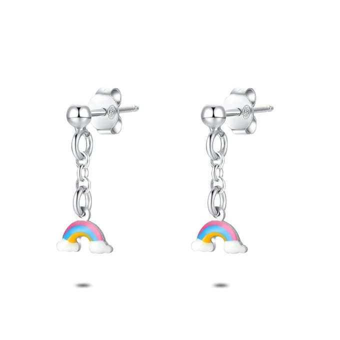 Twice As Nice Oorbellen in zilver, regenboog